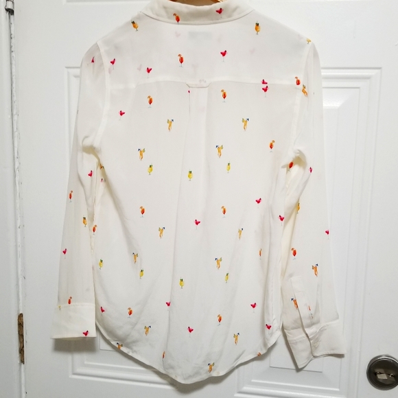 Rails Silk Cocktail Hour Button Down Blouse. Size: XS. - Picture 3 of 8